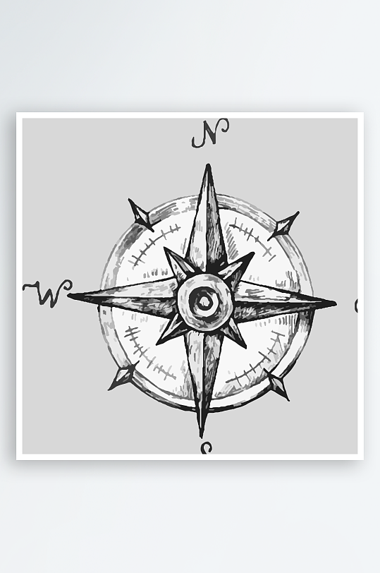 海洋生物手绘元素插画-众图网