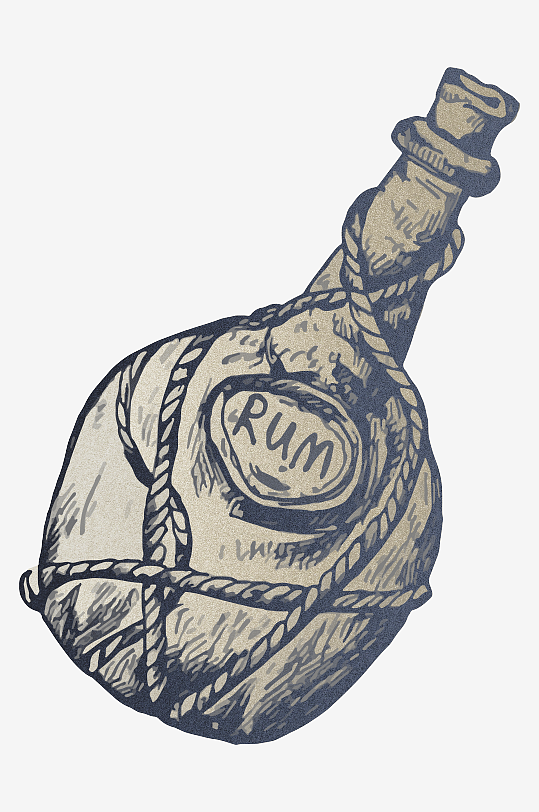 海洋生物手绘插画-众图网