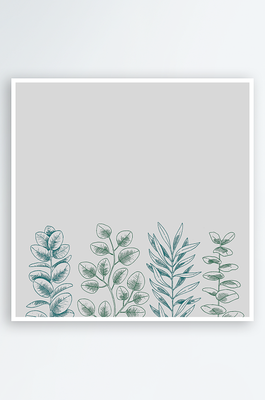 森系植物树叶绿叶图片-众图网