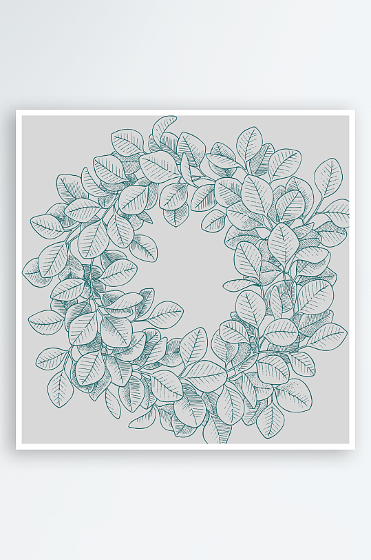 森系植物树叶绿叶图片-众图网