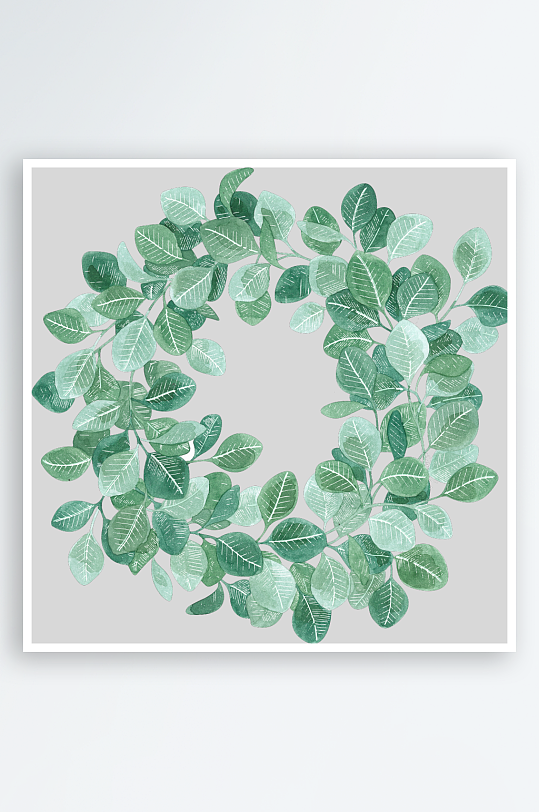 森系植物树叶绿叶图片-众图网