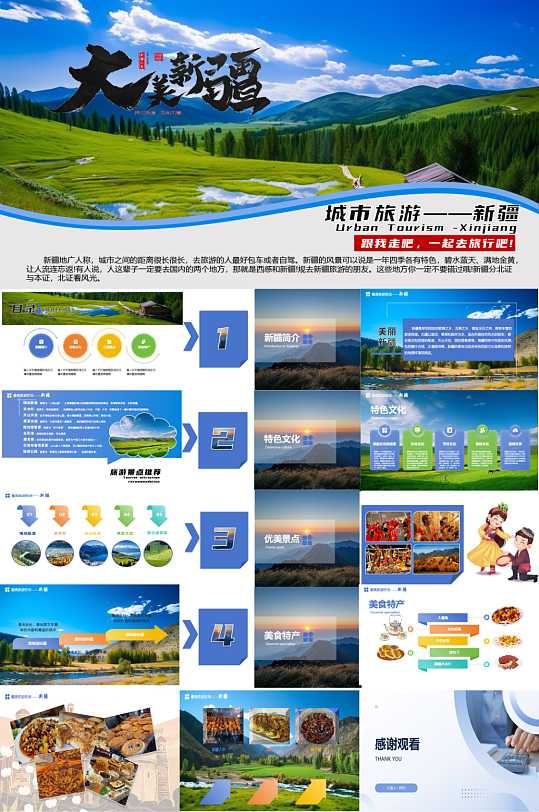 新疆城市印象旅游宣传介绍PPT