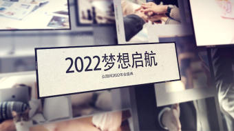 复古相册2022企业年会总结图文展示视频-众图网
