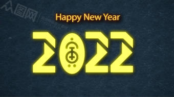 金属时钟2022年会倒计时视频模板-众图网