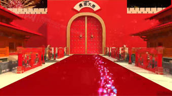 欢度新年古城虎年新春拜年视频模板-众图网