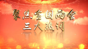 科技感全国两会热词党建视频-众图网