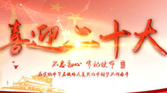 红色二十大党政片头视频模板-众图网