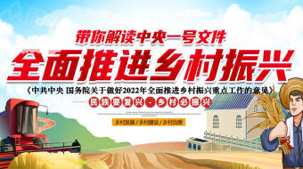 全面推进农村经济建设乡村振兴动画字幕视频-众图网