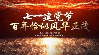 红色简约七一建党节党建视频AE模板-众图网