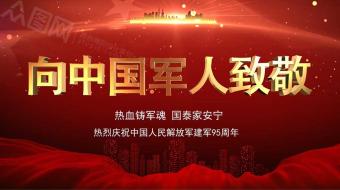 红色大气八一建军95周年党建视频AE模板-众图网