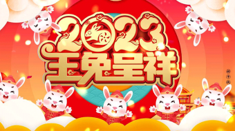 2023可爱兔年卡通玉兔呈祥拜年视频模板-众图网