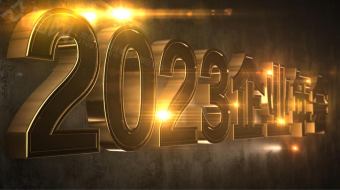 2023兔年新年三维金属字年会背景视频AE模板-众图网