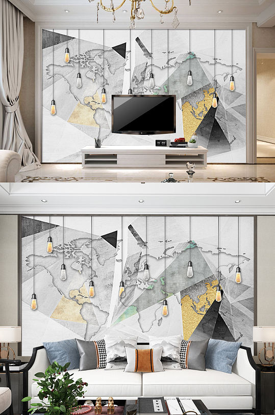 抽象电视背景墙办公室装饰画
