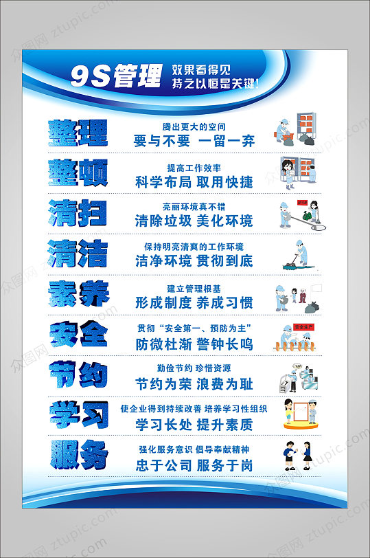 企业9s管理cdr素材