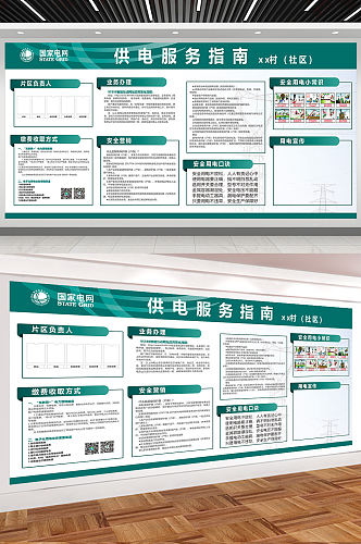 国家电网供电服务指南宣传栏