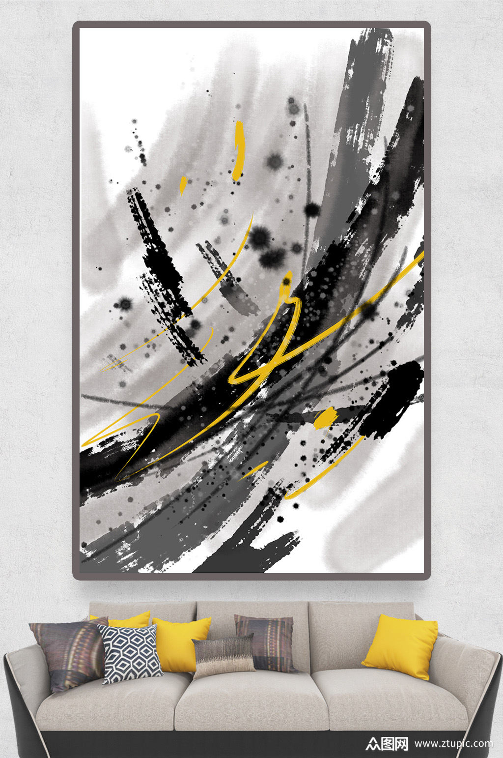 后现代时尚抽象写意装饰画