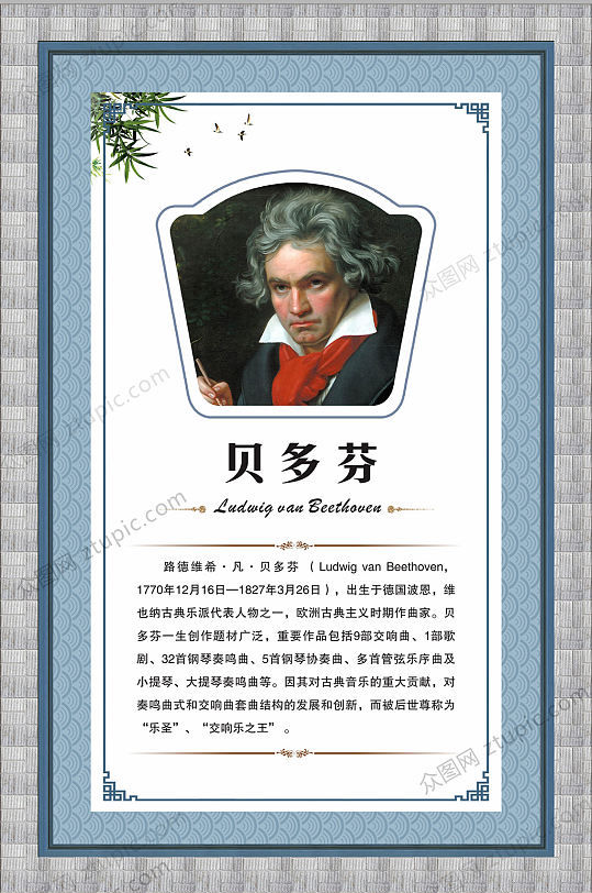 音乐家贝多芬展板