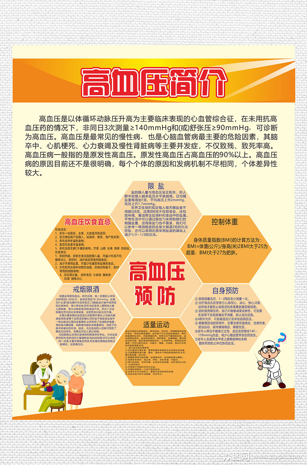 高血压简介宣传素材免费下载,本作品是由图客联盟上传的原创平面广告