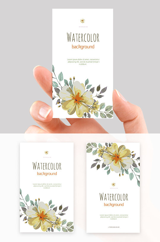 花朵文艺名片图片-花朵文艺名片设计素材-花朵文艺名片模板下载