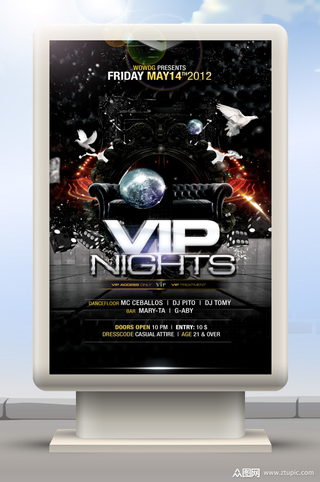 黑色ktv夜场vip海报模板下载-编号56169-众图网