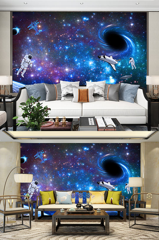 星空电视背景太空形象墙-众图网