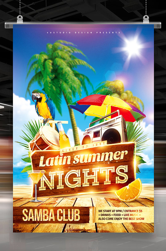 >夏日特惠泳装促销宣传海报