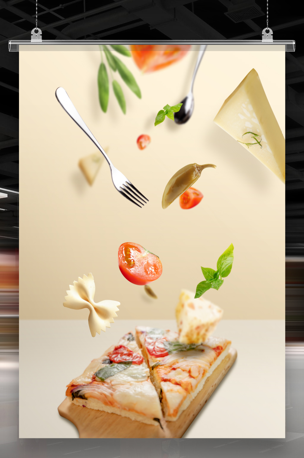美食传统挂画素材