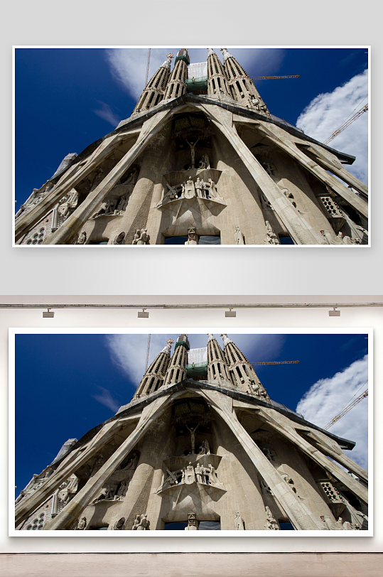 宏伟教堂建筑仰拍视角-众图网