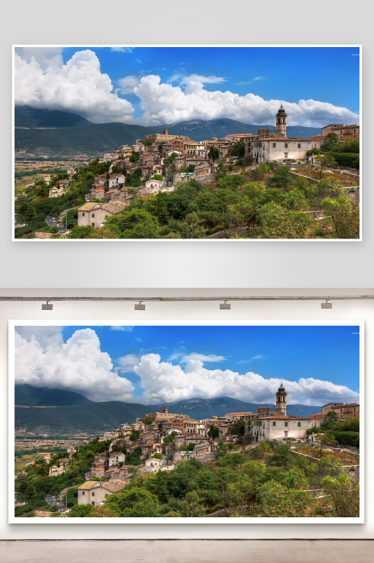 山间古村风光照片摄影-众图网