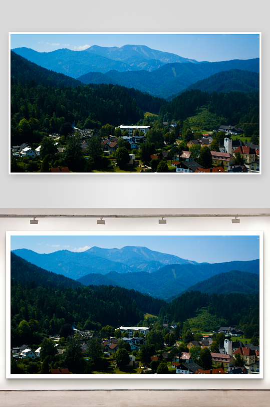 山间小镇风光照片摄影-众图网