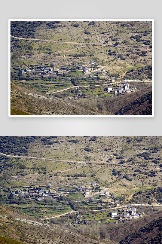 山间村落航拍图照片摄影-众图网