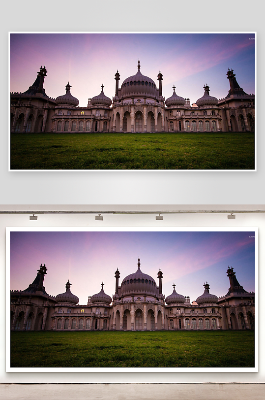 异域风格建筑与美丽天空-众图网