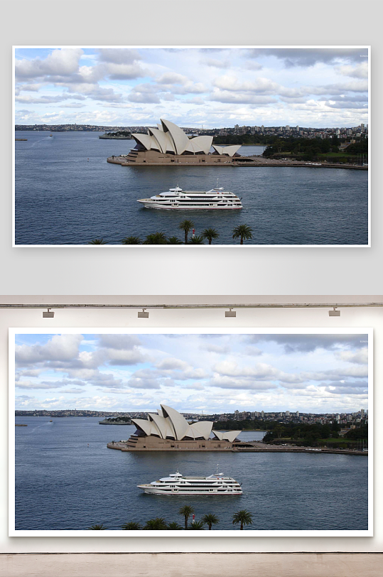 悉尼歌剧院与游轮风景-众图网