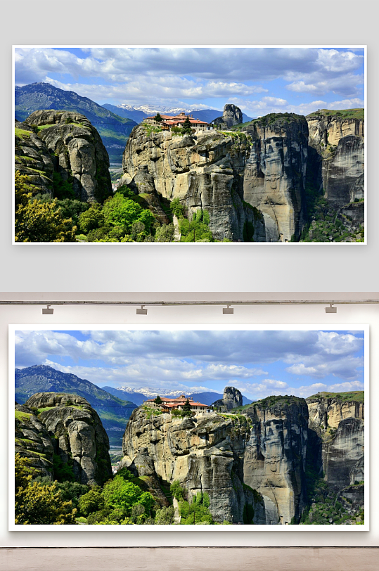 悬崖峭壁上的建筑群-众图网