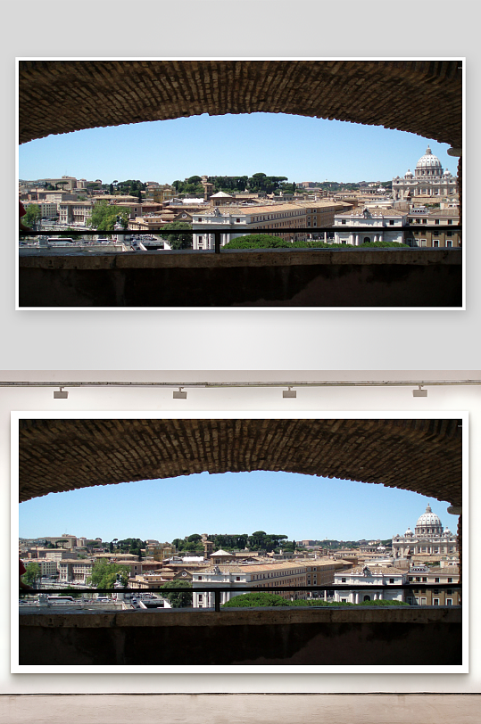 拱门视角下的城市景观-众图网