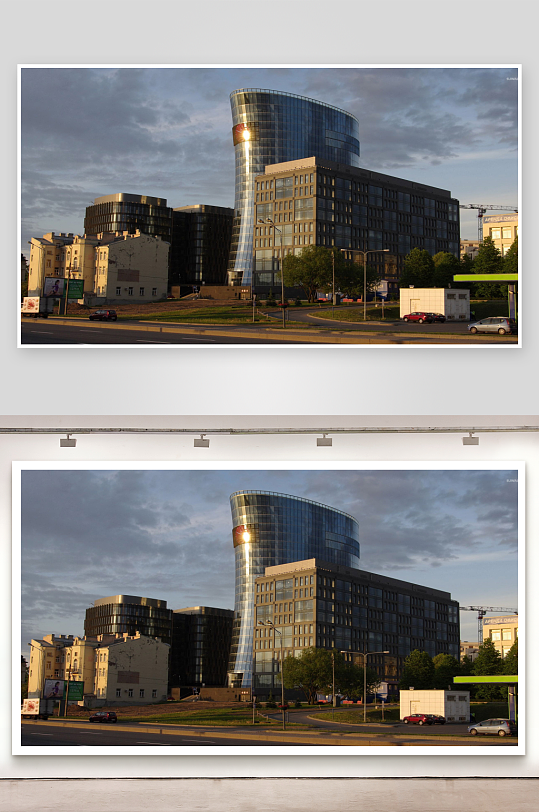 现代都市建筑群与街道景观-众图网