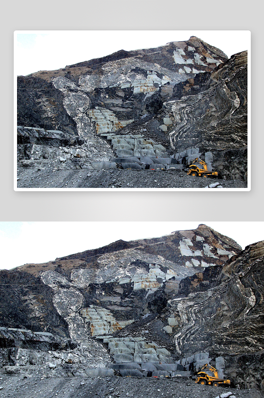 矿山开采现场机械作业-众图网