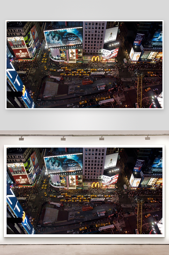 繁华都市夜景俯瞰车水马龙-众图网