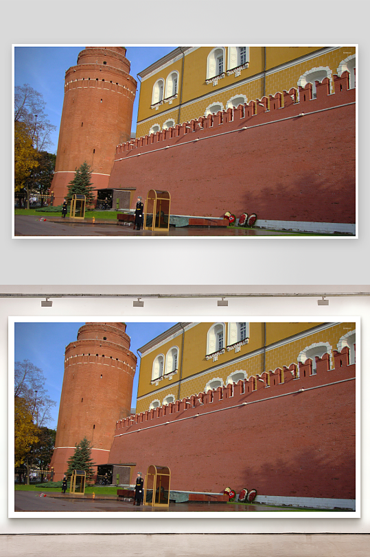 红场古塔与卫兵雕像-众图网