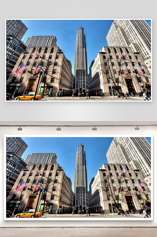 纽约高楼林立街道繁忙景象-众图网