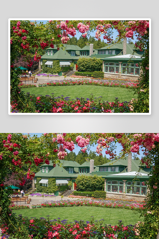 绿顶花园别墅美景-众图网