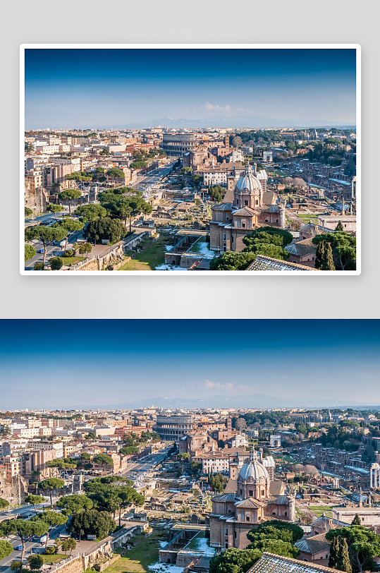 罗马古城遗址全景航拍-众图网