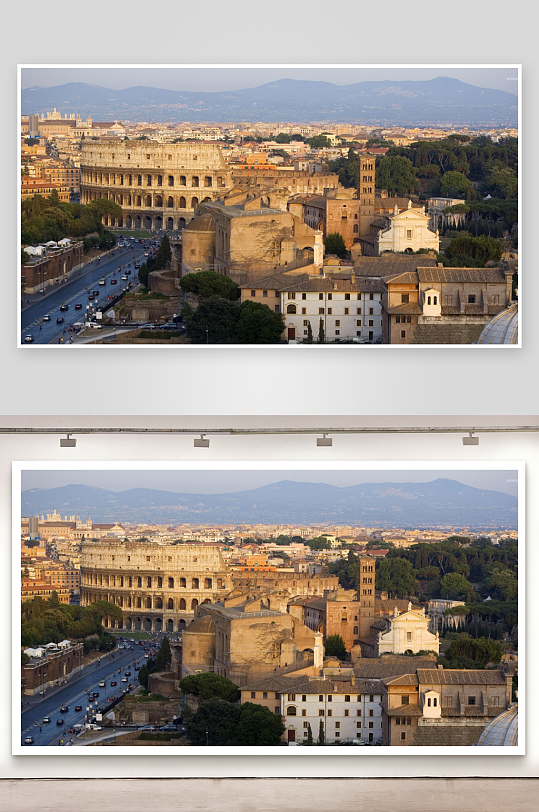 罗马斗兽场城市全景-众图网