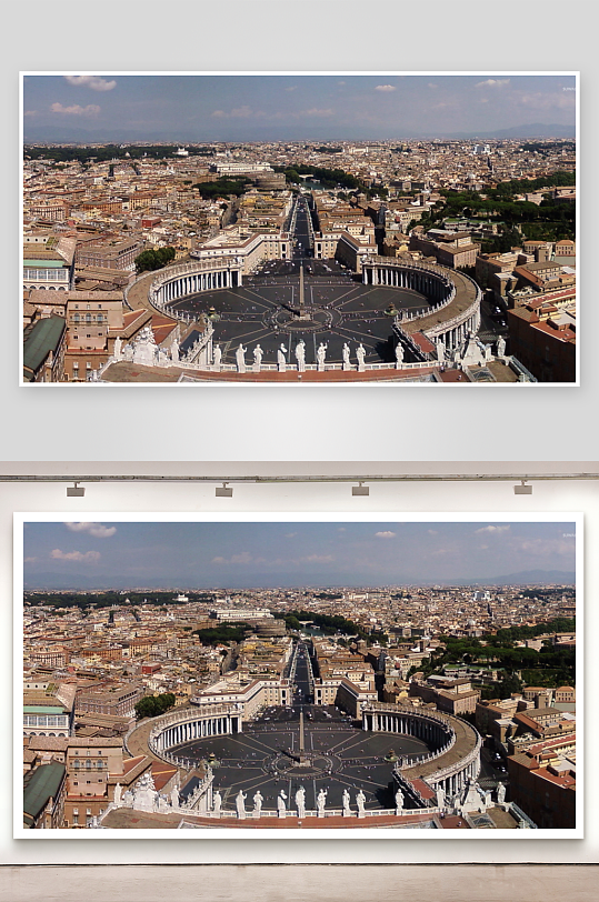 罗马梵蒂冈鸟瞰城市景观-众图网