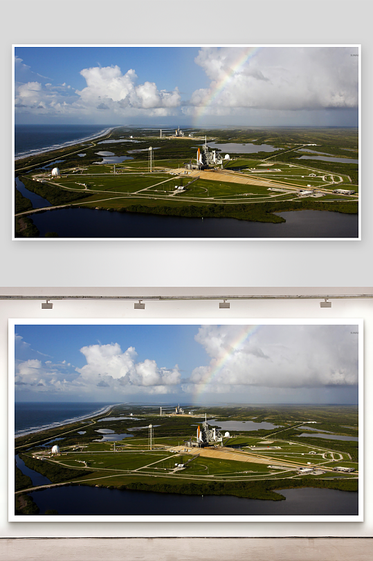 航天发射场彩虹景观-众图网