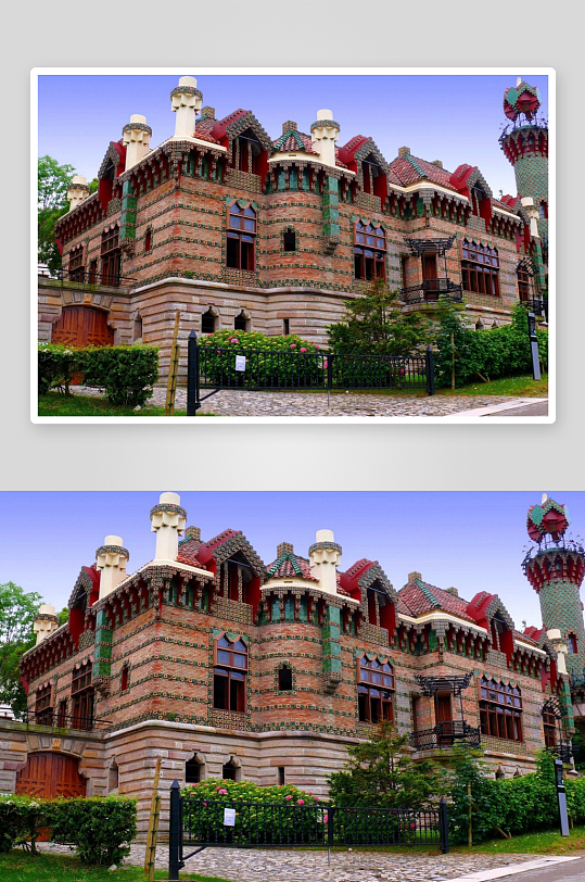 色彩斑斓的异域风格建筑-众图网