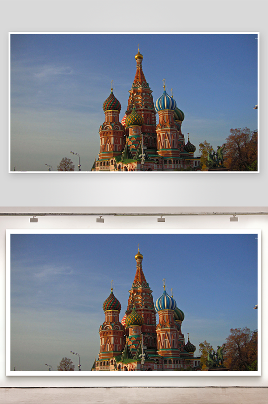 色彩斑斓的教堂穹顶建筑-众图网