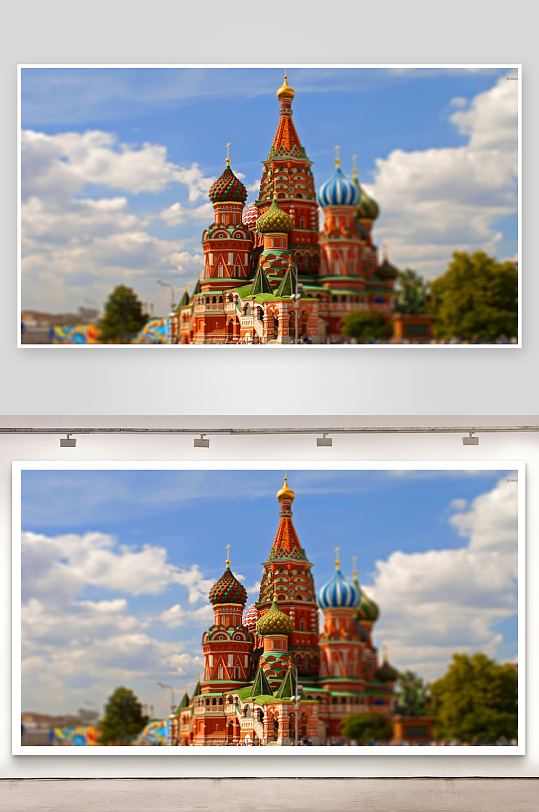 色彩斑斓的教堂穹顶景观-众图网