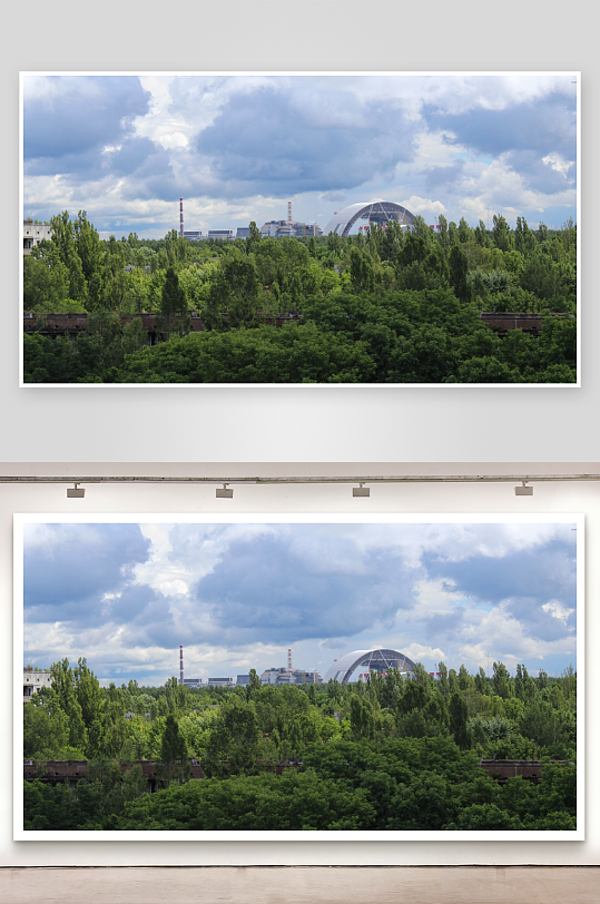 茂密树林中的工业建筑群-众图网