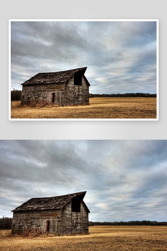 荒野孤舍云天寂寥-众图网